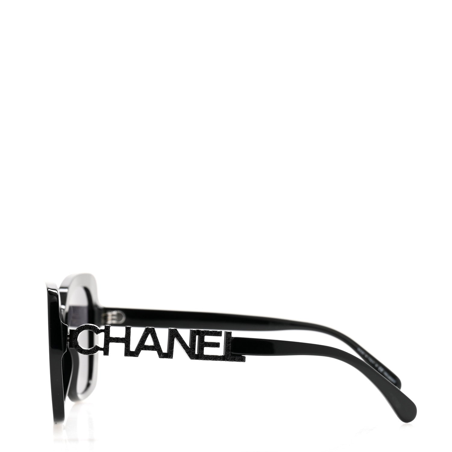 Chanel Acetate Strass Polarized Square Sunglasses 5422-B Black 3 of 8