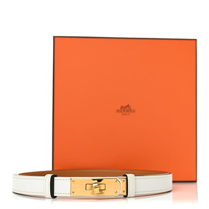 Hermes Epsom Kelly Belt White 5 of 5