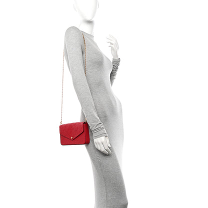 Louis Vuitton Empreinte Pochette Felicie Chain Wallet Scarlet 2 of 11