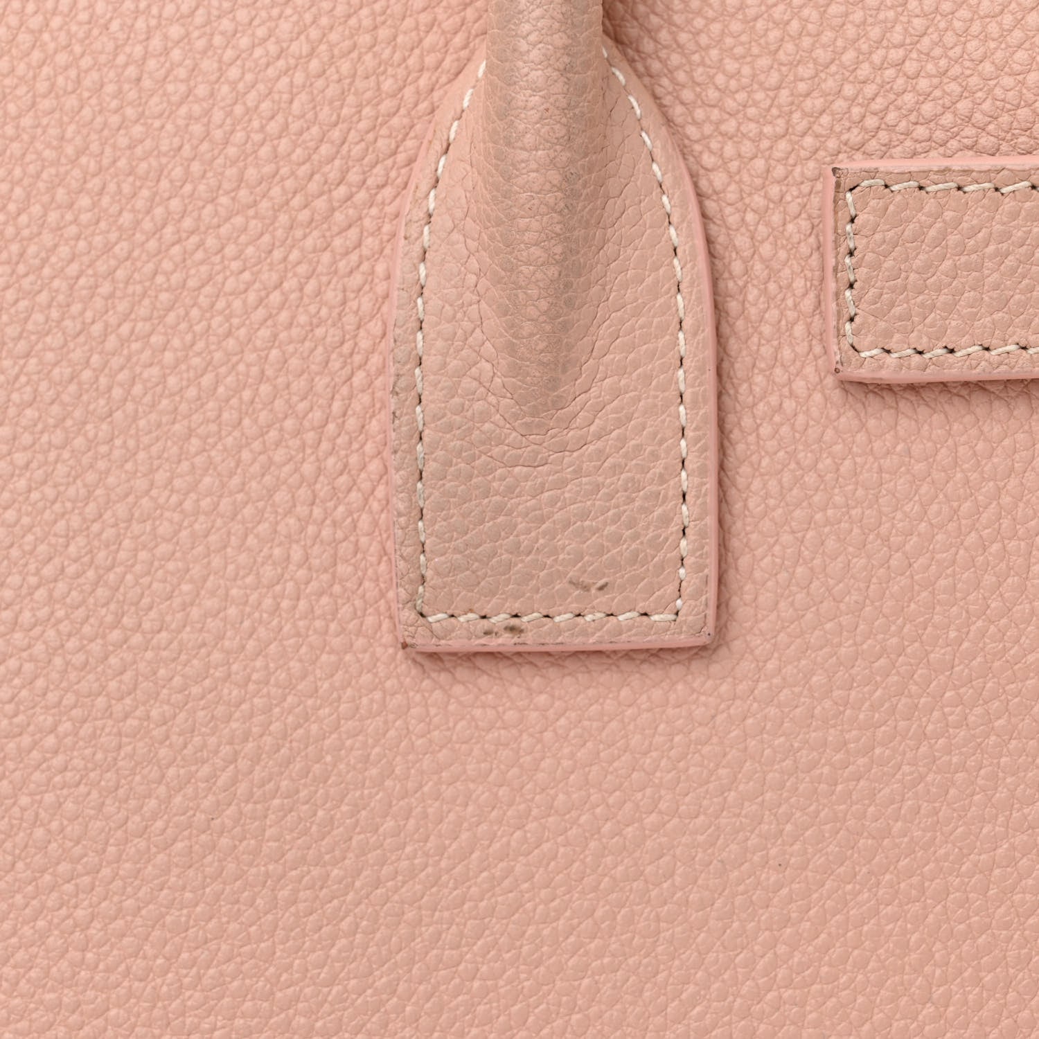 Saint Laurent Grained Calfskin Topstich Baby Sac De Jour Antique Rose 15 of 17