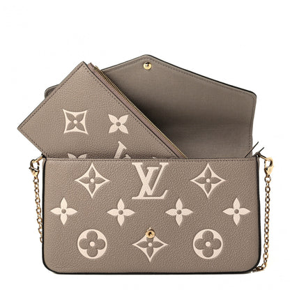 Louis Vuitton Empreinte Monogram Giant Felicie Pochette Tourterelle Creme 5 of 9
