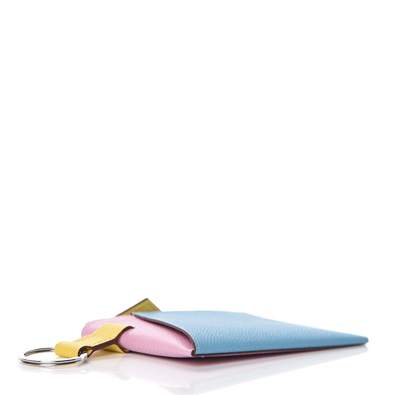 Hermes Epsom Vertige Mini Colorblock Card Holder Mauve Sylvestre Bleu Du Nord Juane De Naples 6 of 16