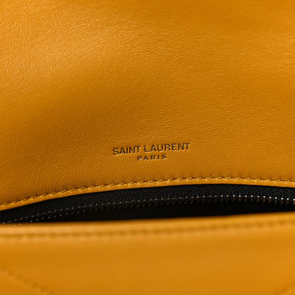 Saint Laurent Lambskin Matelasse Monogram Medium Niki Chain Satchel Yellow 10 of 17