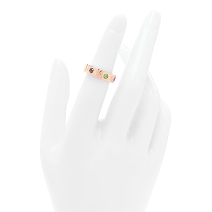 Bulgari 18K Rose Gold Diamond Sapphire Tsavorite Garnet Roman Sorbet Band Ring 49 5 2 of 4