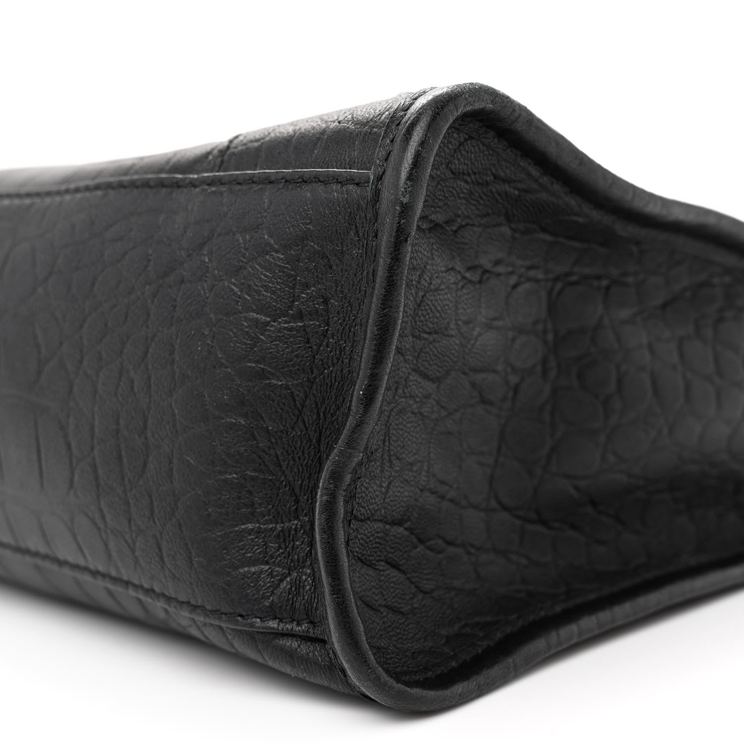 Balenciaga Matte Supple Lambskin Crocodile Embossed Classic Black Hardware S City Black 10 of 16