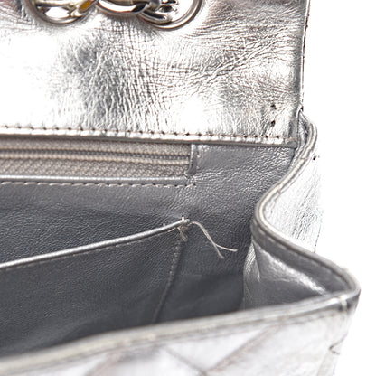 Chanel Metallic Aged Calfskin Quilted Jumbo Single Flap Silver 8 of 23