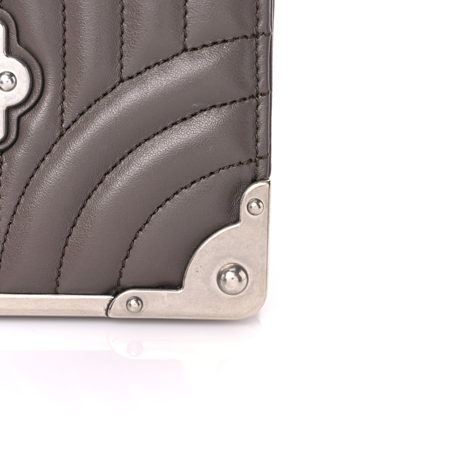 Prada Soft Calfskin Impunture Diagramme Cahier Bag Bambu 14 of 15