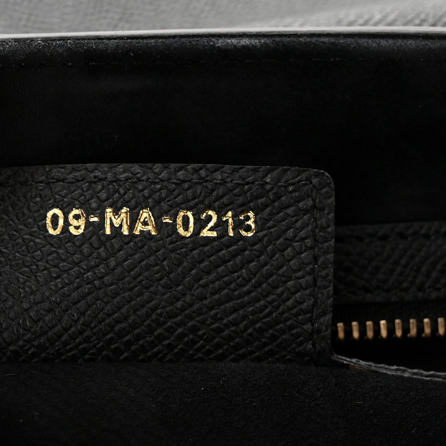 Grained Calfskin Bag With Strap Black