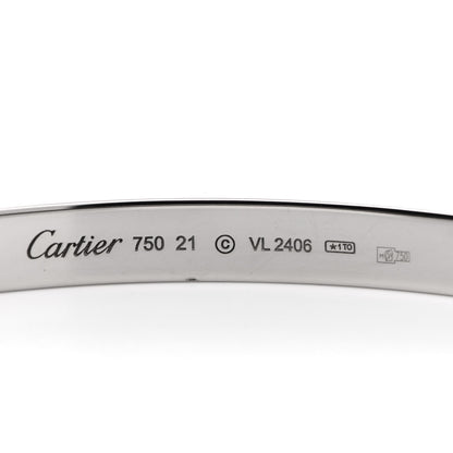 Cartier 18K White Gold LOVE Bracelet 21 3 of 3