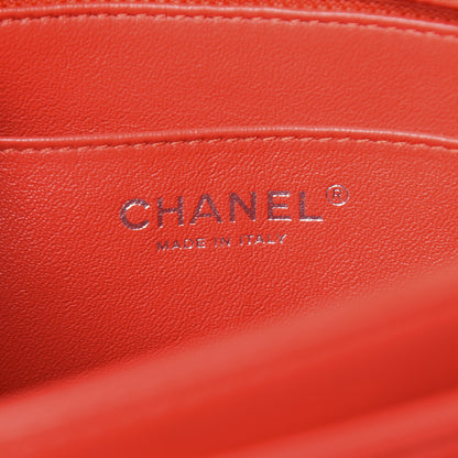 Chanel Lambskin Quilted Large Geometric Flap Red 7 of 16