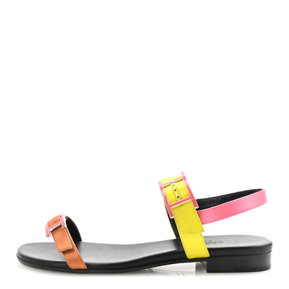 Hermes Satin Hapi Sandals 36 Multicolor 1 of 9