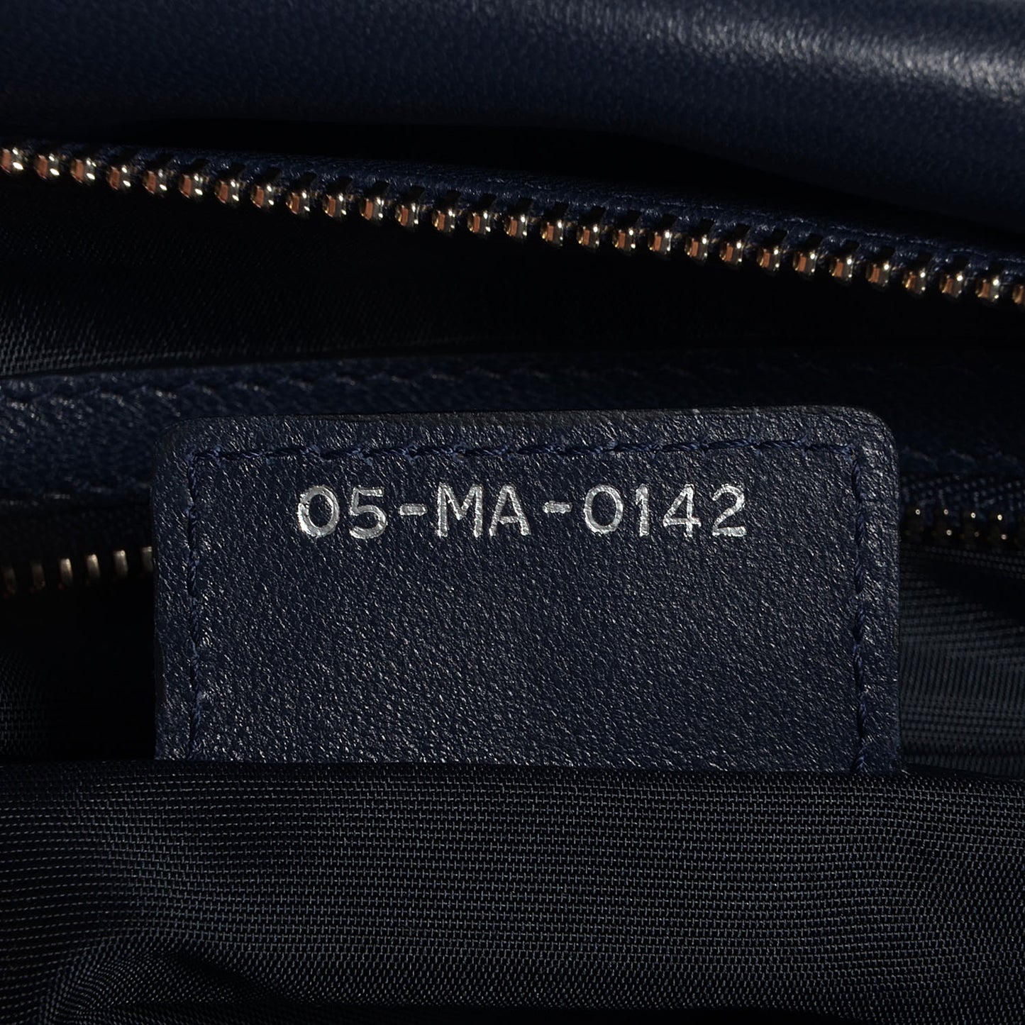 Lambskin Cannage Medium Granville Tote Navy Blue