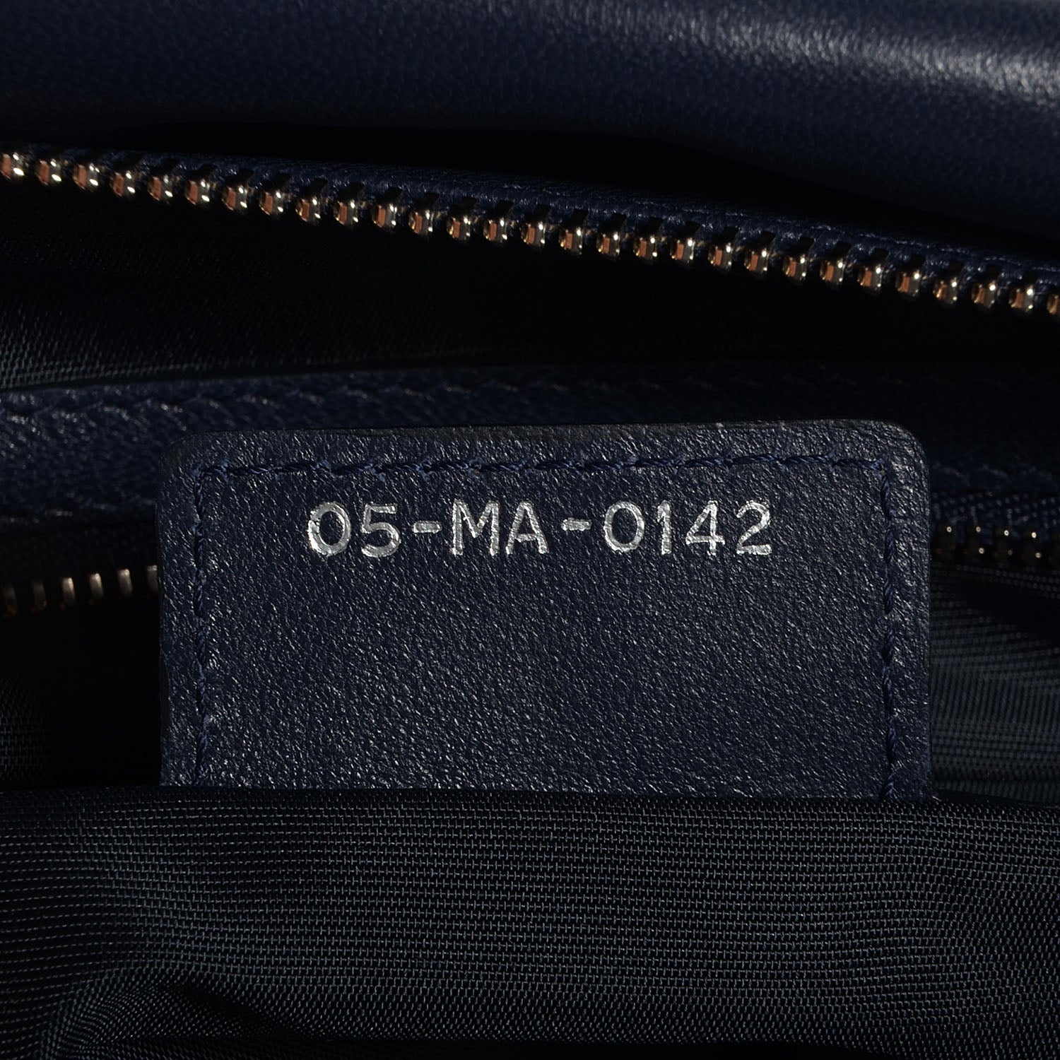 Christian Dior Lambskin Cannage Medium Granville Tote Navy Blue 7 of 9