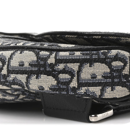Christian Dior Oblique Mens Saddle Bag Blue 10 of 10