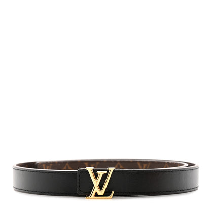 Louis Vuitton Calfskin Monogram 20mm LV Iconic Reversible Belt 65 26 Black 1 of 8