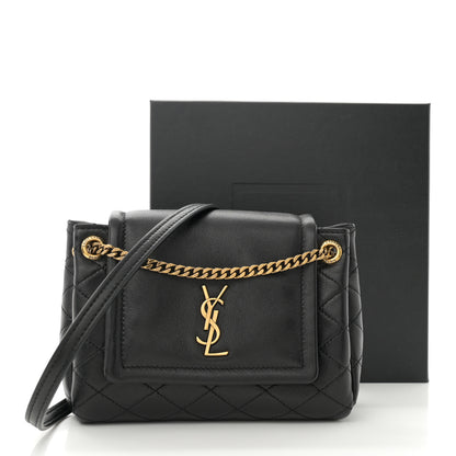 Saint Laurent Lambskin Quilted Monogram Mini Nolita Black 11 of 11