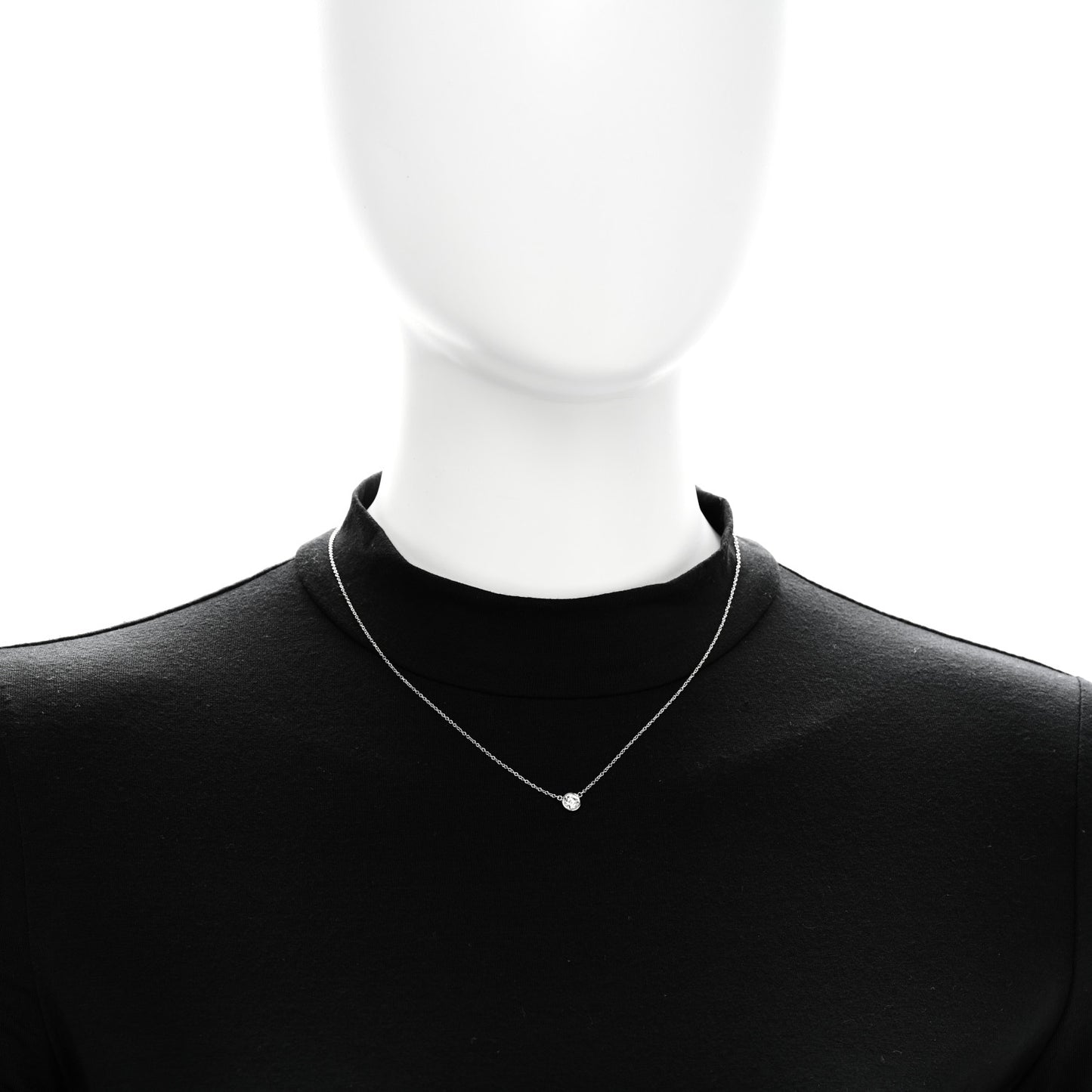 Platinum Diamond .33ct Elsa Peretti Diamonds by the Yard Pendant Necklace