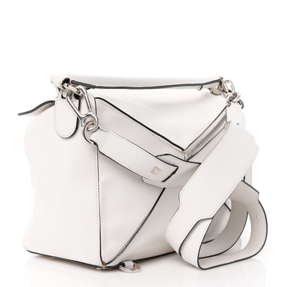 Loewe Calfskin Medium Puzzle Bag White 3 of 14