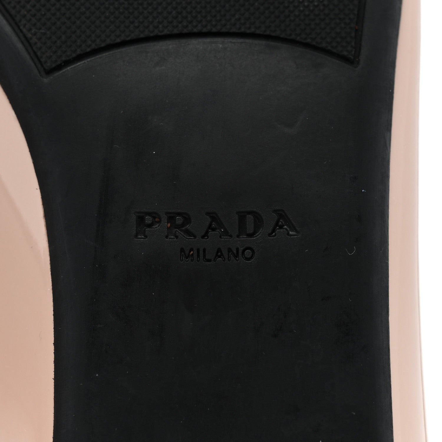 Prada Patent Triangle Ballerina Flats 37.5 Cipria 7 of 11