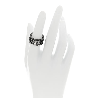 Gucci Sterling Silver Wide Square G Band Ring 54 6.75 2 of 4
