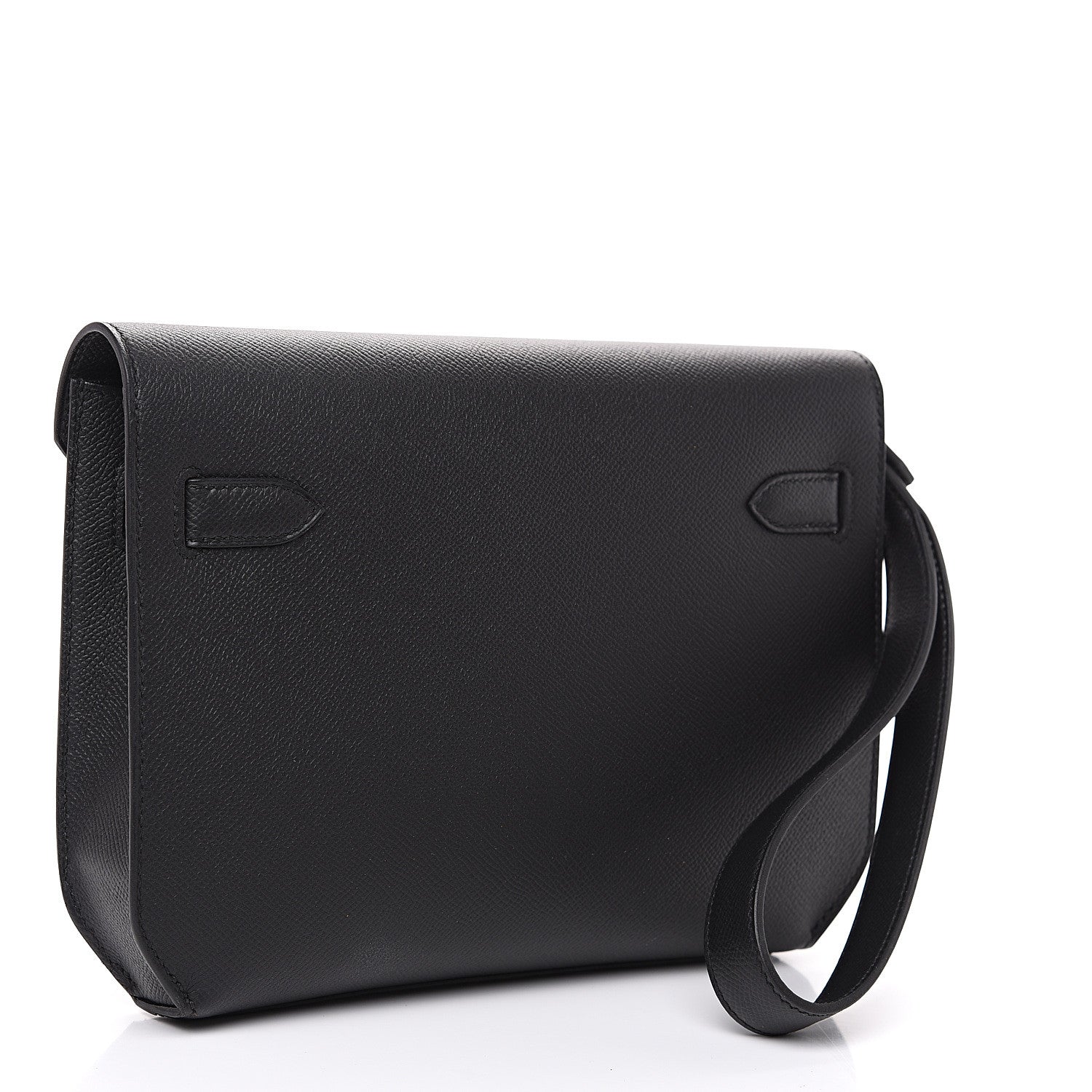 Hermes Epsom Kelly Depeches 25 Pouch Black 2 of 7