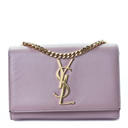 Saint Laurent Grain De Poudre Small Monogram Kate Satchel Purple 1 of 4