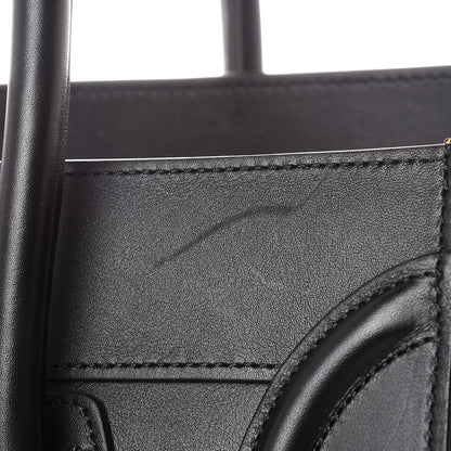 Celine Smooth Calfskin Micro Luggage Black 10 of 11