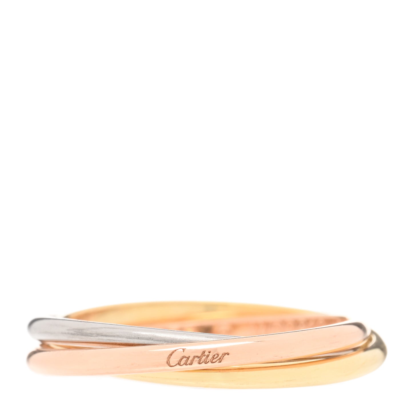 18K Pink Yellow White Gold Extra Small Trinity Ring 50 5.25