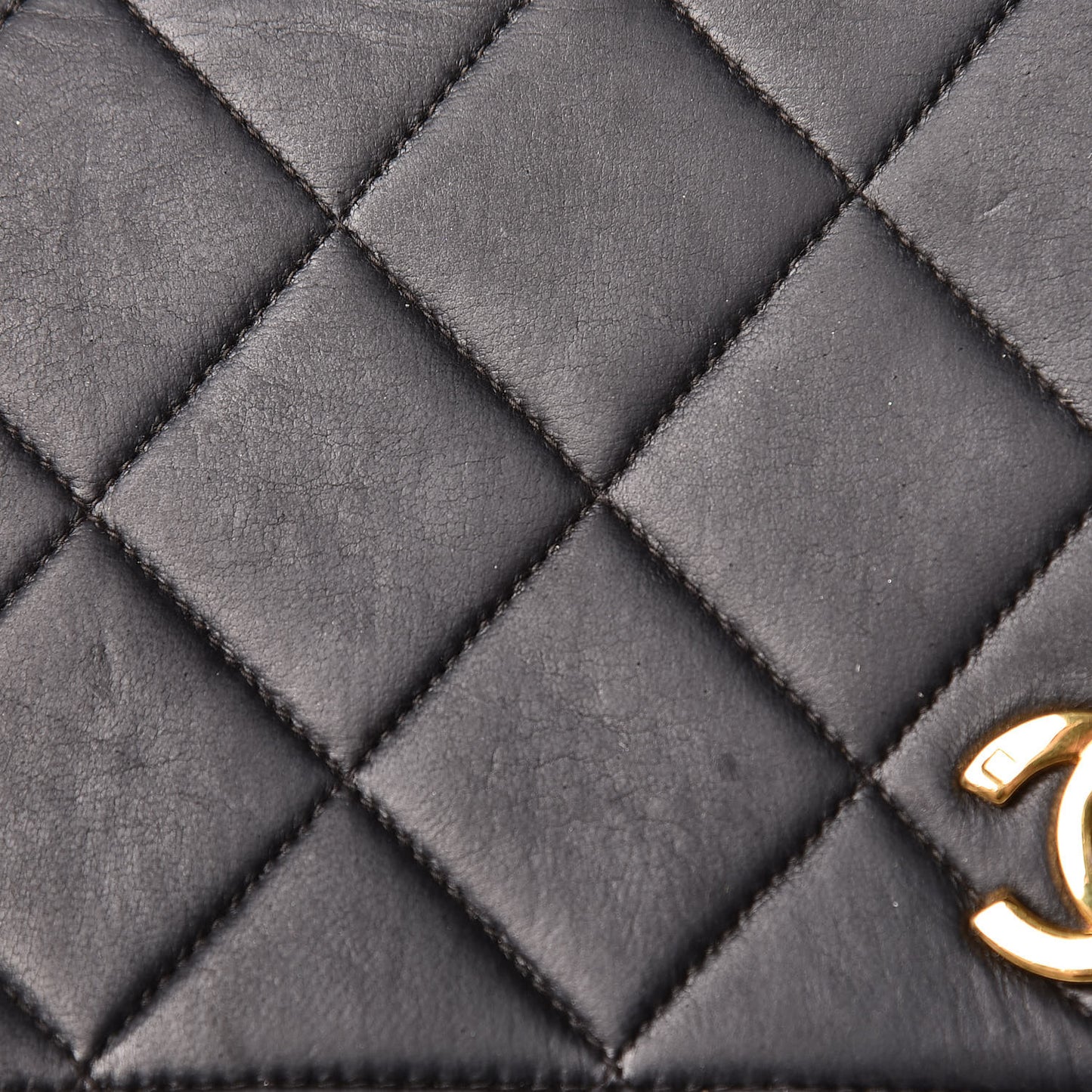Lambskin Quilted Shoulder Bag Black