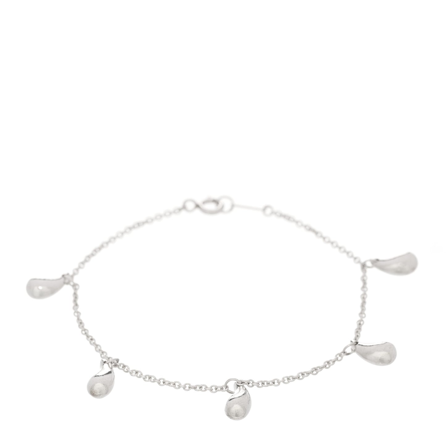Sterling Silver Elsa Peretti Five Station Teardrop Bracelet