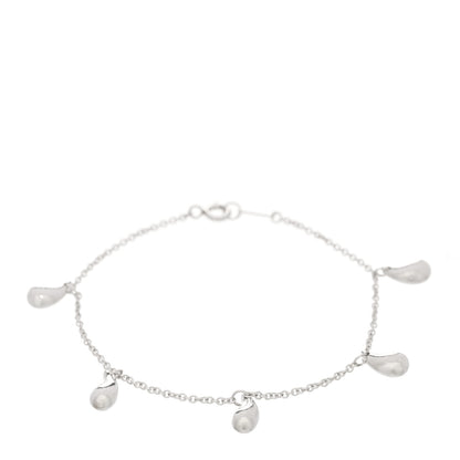 Tiffany Sterling Silver Elsa Peretti Five Station Teardrop Bracelet 1 of 3