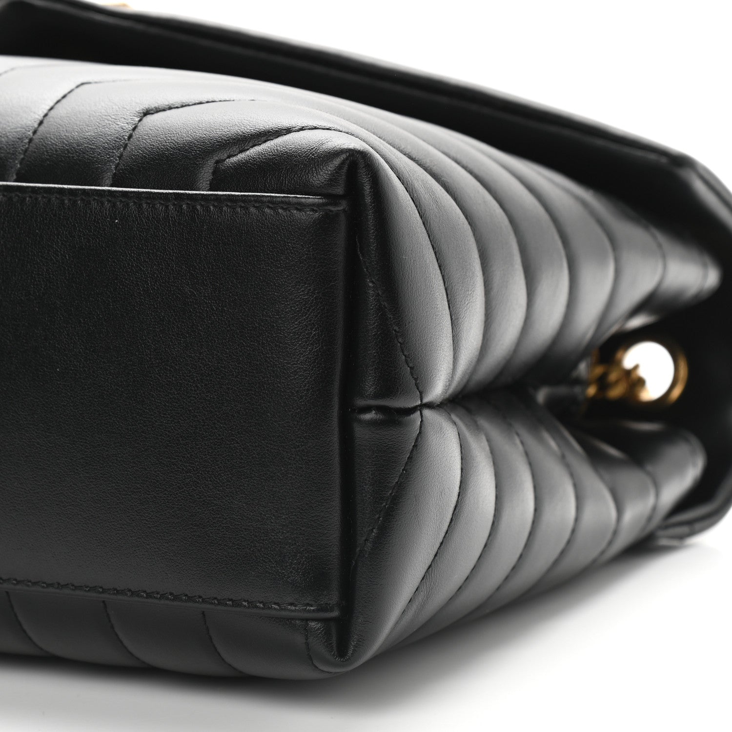 Saint Laurent Calfskin Y Quilted Monogram Medium Loulou Chain Satchel Black 9 of 9
