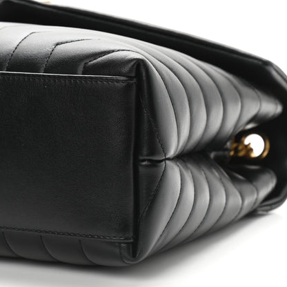 Saint Laurent Calfskin Y Quilted Monogram Medium Loulou Chain Satchel Black 9 of 9