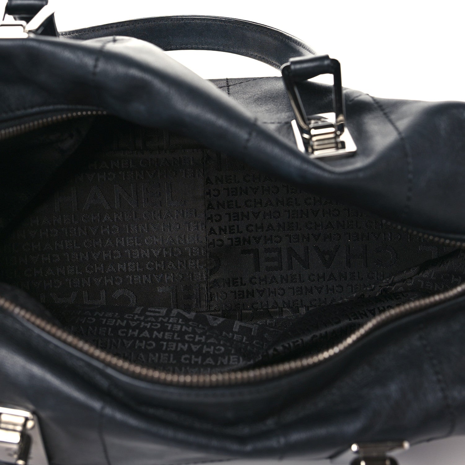 Chanel Lambskin Square Stitched Large Tote Black 5 of 9