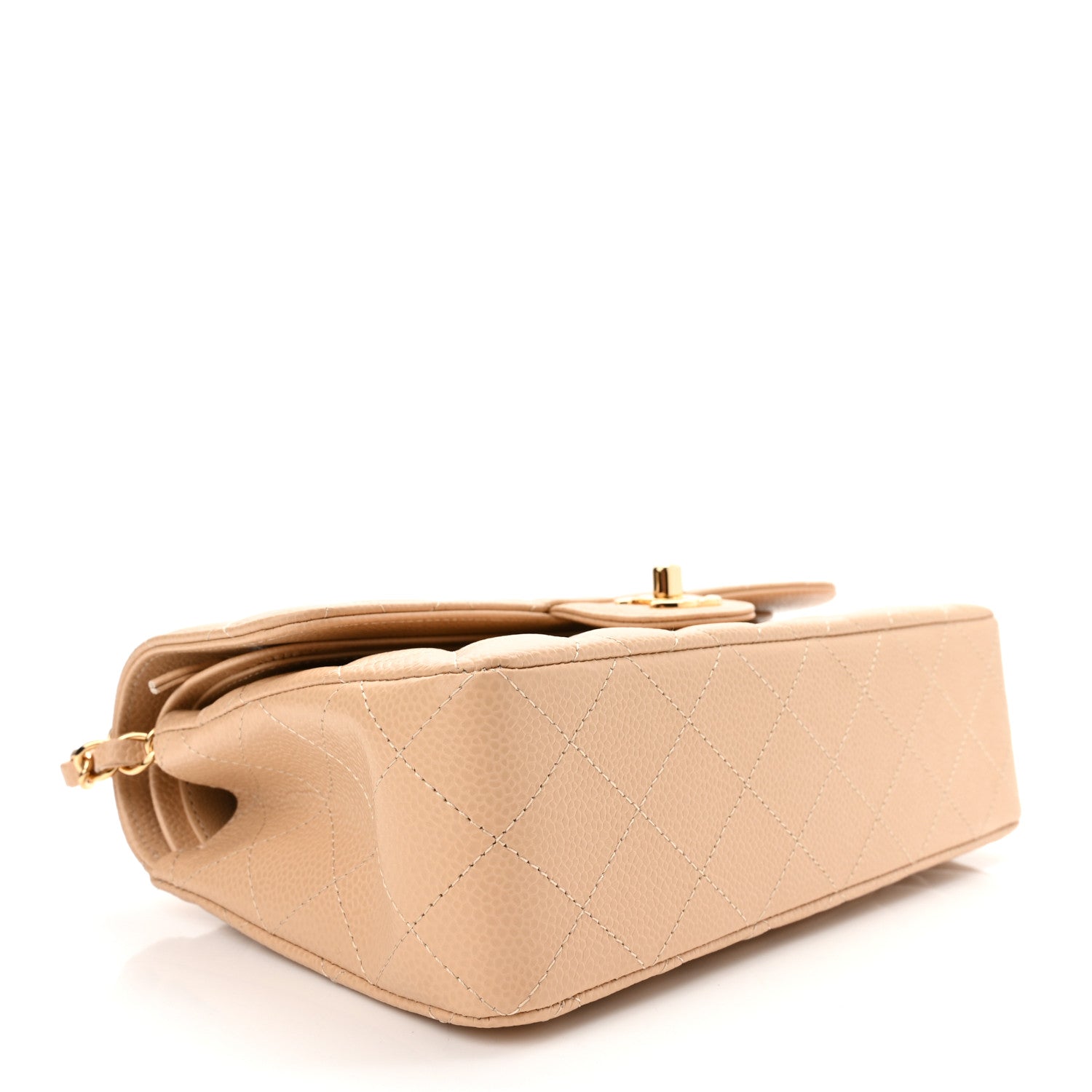 Chanel Caviar Quilted Small Double Flap Beige 4 of 11