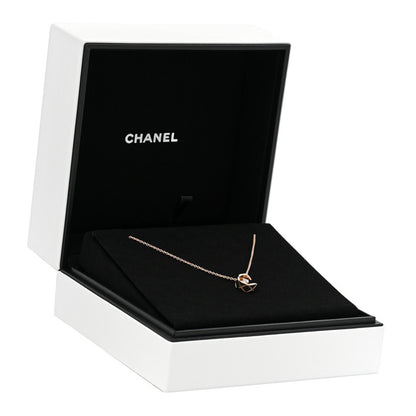 Chanel 18K Beige Gold Diamond Coco Crush C Necklace 4 of 4