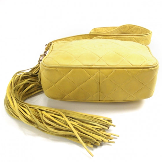 Lambskin Tassel Bag Yellow