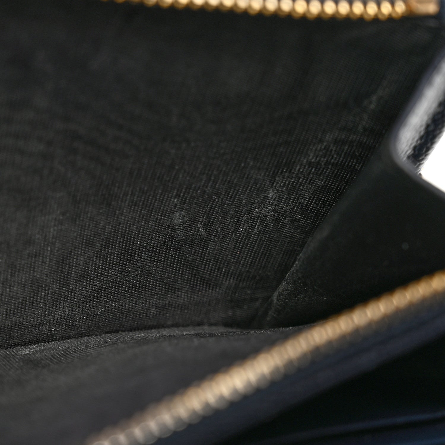 Saint Laurent Grain De Poudre Matelasse Chevron Monogram Zip Around Wallet Navy 8 of 10