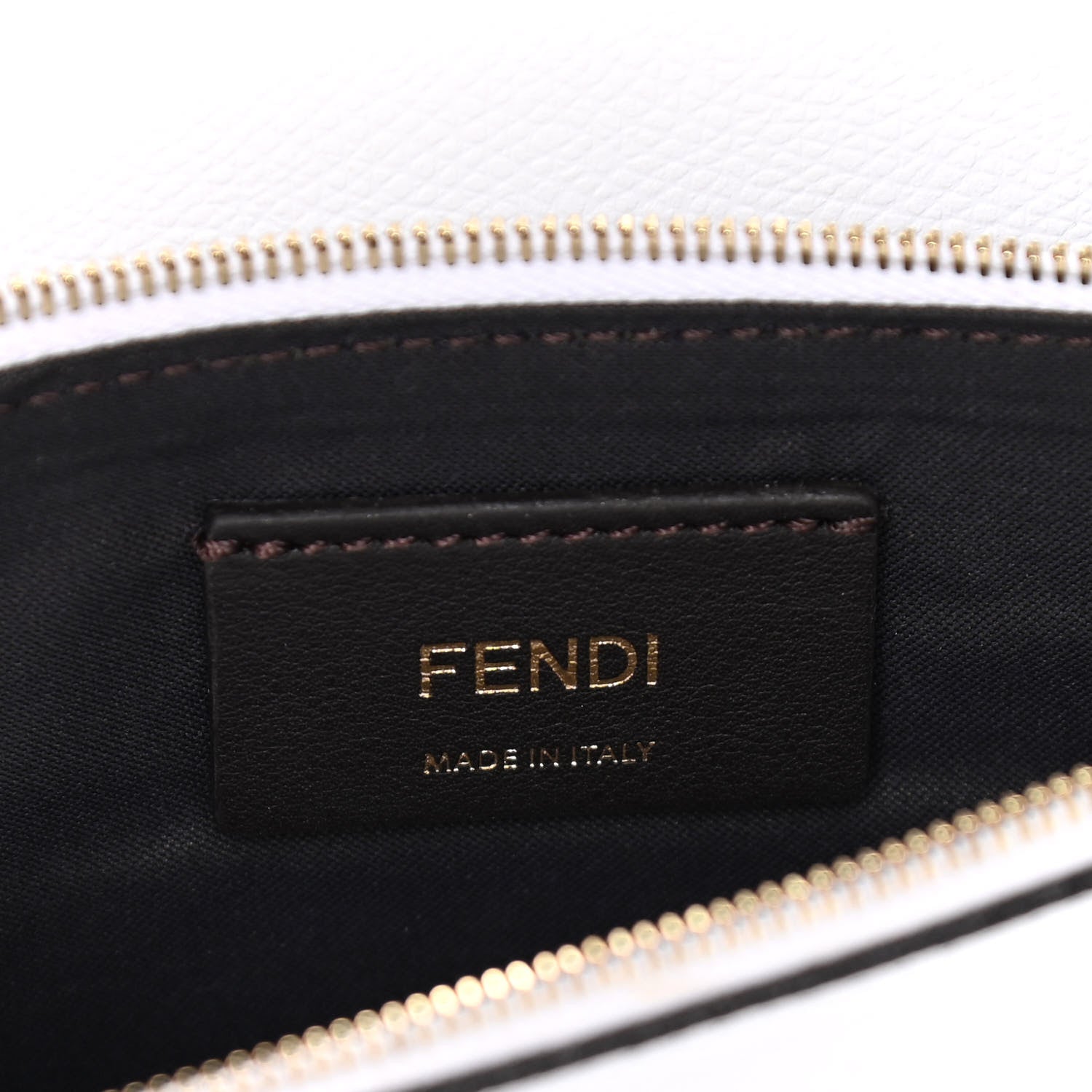 Fendi Vitello Cruise F is Fendi FF 1974 Embossed Medium Envelope Wallet On Chain Optical White Maya Black 15 of 16