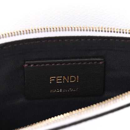 Fendi Vitello Cruise F is Fendi FF 1974 Embossed Medium Envelope Wallet On Chain Optical White Maya Black 15 of 16