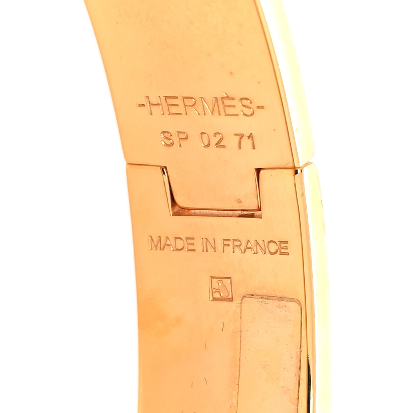 Enamel Narrow Clic Clac H Bracelet PM White