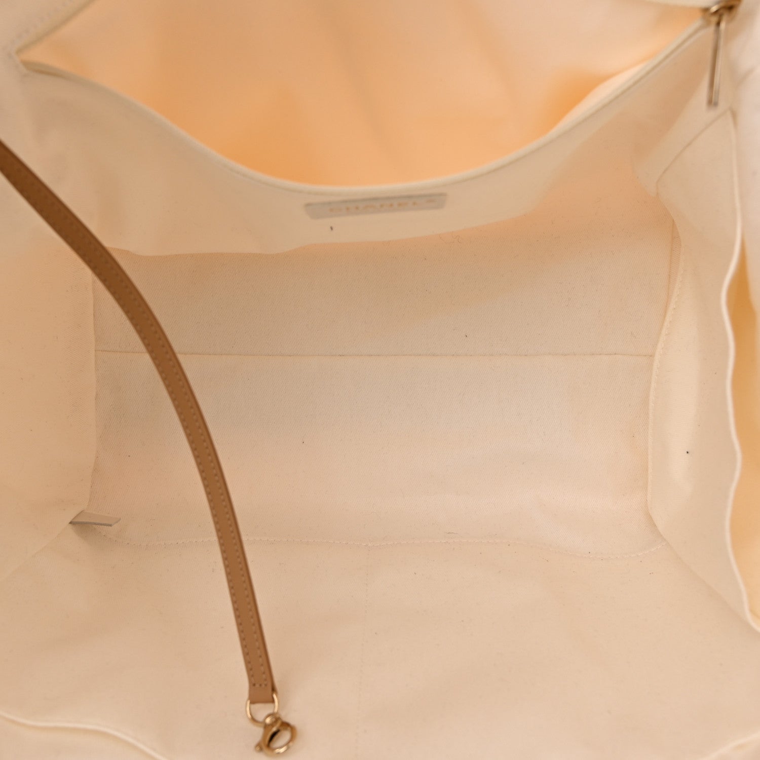 Chanel Canvas Pearl Medium Deauville Tote Ecru Beige 5 of 10