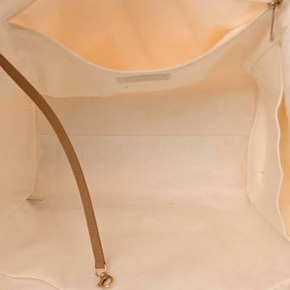 Chanel Canvas Pearl Medium Deauville Tote Ecru Beige 5 of 10