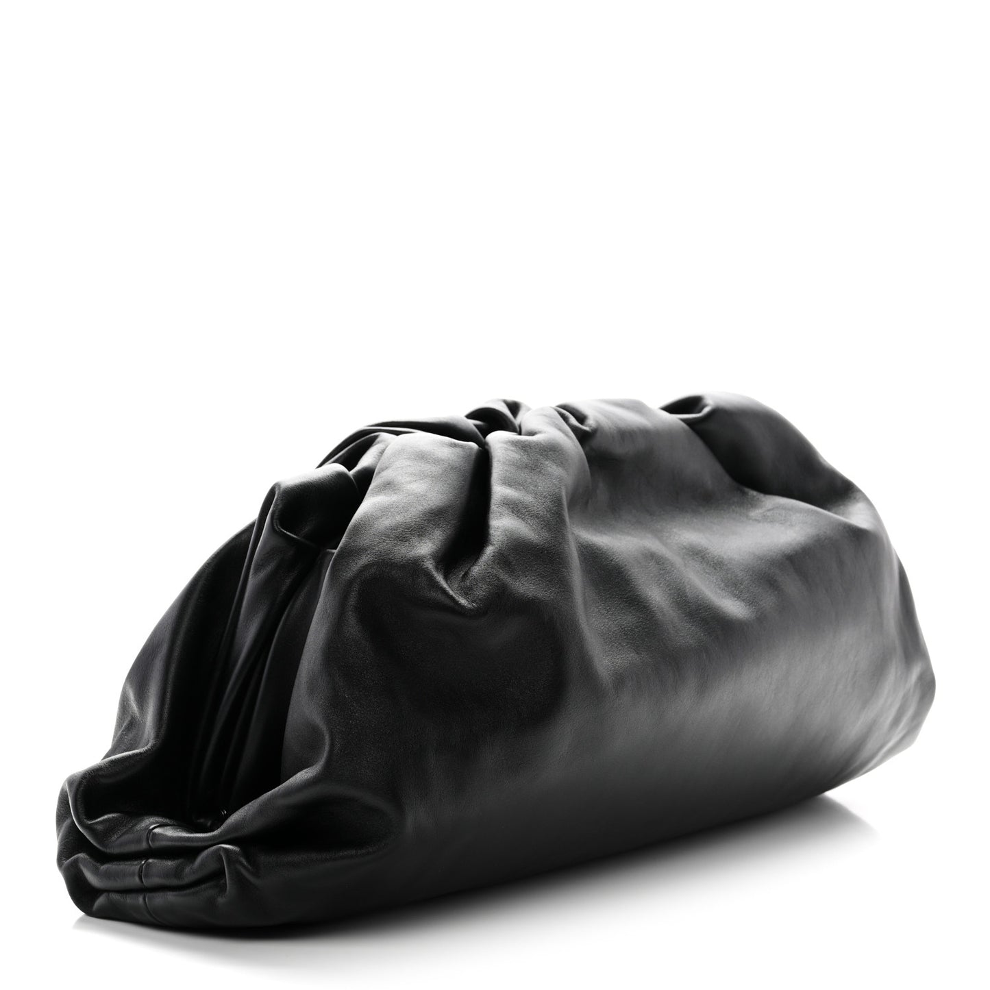 Smooth Butter Calf The Pouch Oversized Clutch Black