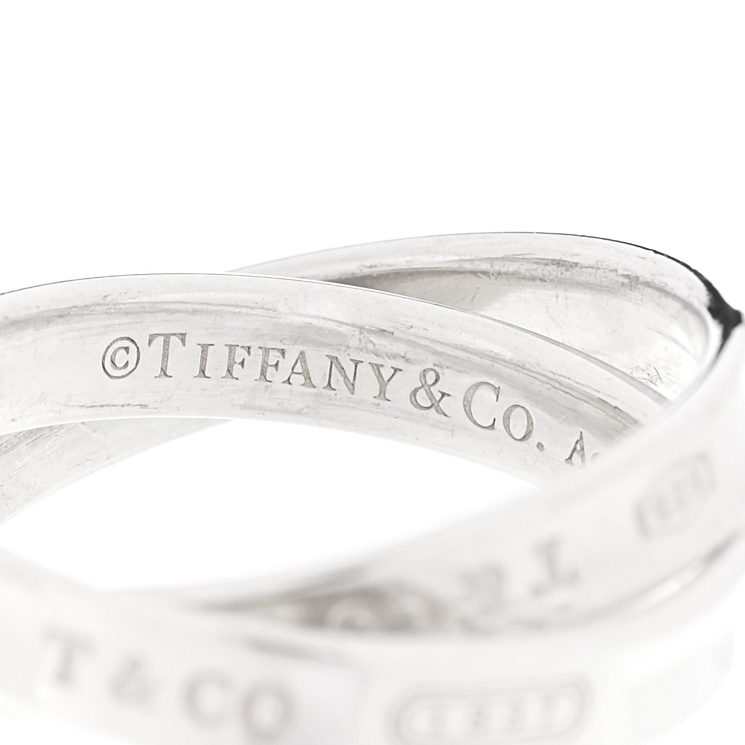 Tiffany Sterling Silver 1837 Interlocking Circles Ring 54 7 4 of 4