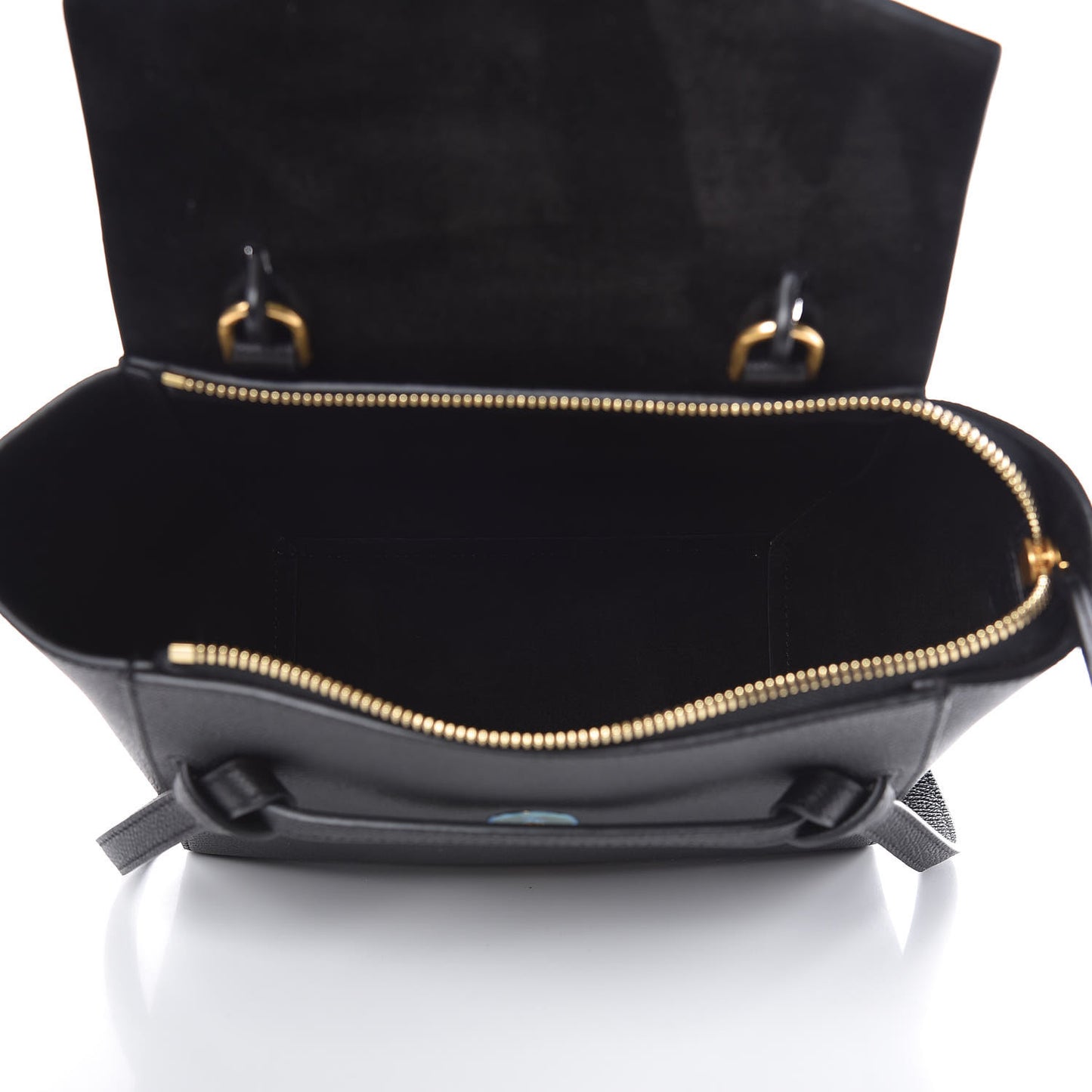 Grained Calfskin Nano Belt Bag Black