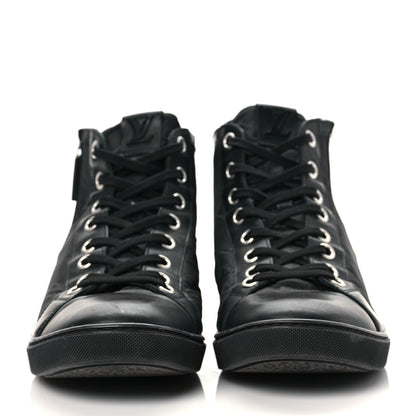 Louis Vuitton Damier Graphite Calfskin Suede Mens Aventure High Top Sneakers 9 2 of 11