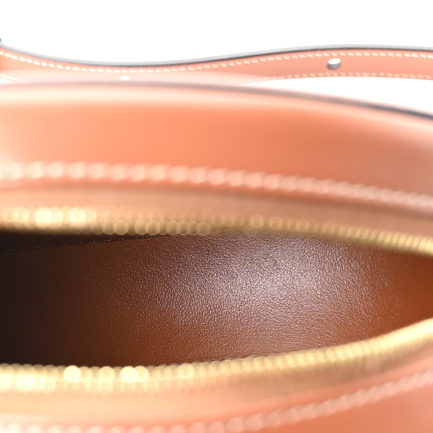 Celine Smooth Calfskin Cuir Small Triomphe Oval Crossbody Purse Tan 5 of 10