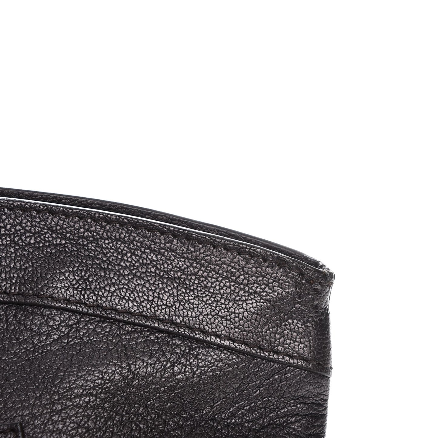 Chevre Classic Gold Hardware Premier Clutch Bronze