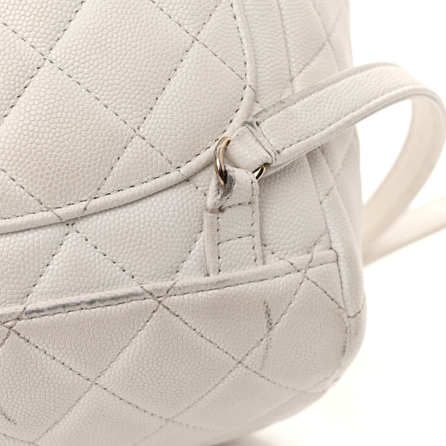 Caviar Quilted Mini Urban Spirit Backpack White